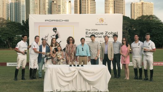 President Ferdinand Marcos with Inigo and Maricris Zobel (second and fourth from left), Mercedes Zobel (seventh from left), Roberto Coyiuto III (sixth from right) and Bea Coyiuto (third from right), with other guests.